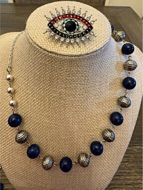 Evil eye brooch & bracelet Lot 6Pcs Necklace Bracelets ring